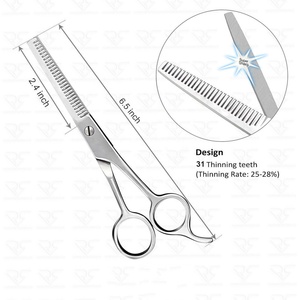 Ensemble de ciseaux amincissants pour la coupe de cheveux Supercut Professional 6 pouces Salone Beauty Tool Céramique Acier inoxydable Sharp Straight Blunt - Product Image 3