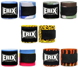 ผ้าพันข้อมือสำหรับมวยไทย MMA แบบยืดหยุ่น ผลิตจากผ้าฝ้ายผสม ทนทาน พิมพ์ลาย ออกแบบโลโก้ได้ตามต้องการ เหมาะสำหรับการฝึกซ้อมในยิม ใช้ได้ทั้งผู้ชายและผู้หญิง - Product Image 3