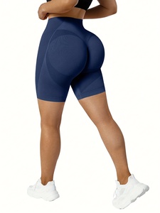 Women Seamless Active Yoga Shorts High Waist Workout Fitness <b>Running</b> Gym Shorts - Product Image 2