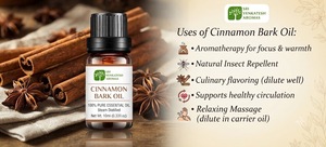 <b>Cinnamon</b> Essential Oil Steam Distilled Botanical Oil for Cosmetic Personal Care Fragrance Aromatherapy and Bulk Supply - Product Image 2