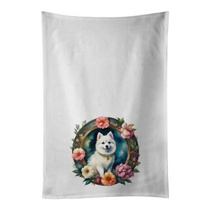 ชุดผ้าขนหนูตกแต่งห้องครัวลายดอกไม้ญี่ปุ่นผ้าขนหนูสีขาว2ผืน & ผ้าเช็ดจาน1มือหน้าผมโยคะชา19X28นิ้ว - Product Image 1