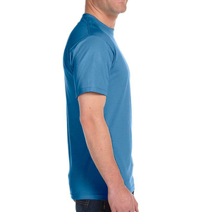 T-shirt à manches courtes pour homme, coupe classique, col rond, avec motif, 100% coton jersey respirant, style streetwear, 220g, vêtements décontractés - Product Image 5