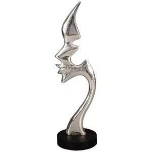 Modern Metal Sculpture Artistic Figurine Decorative Home Living Room Table Decor Contemporary Accent - Product Image 1