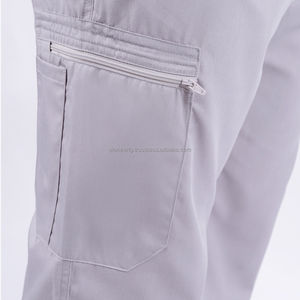 กางเกงยูนิฟอร์มพยาบาล ระบายอากาศได้ดี ผ้าโพลีเรยอนผสมสแปนเด็กซ์ สีพื้น เอวสูง ผลิตตามสั่งจากเวียดนาม - Product Image 5