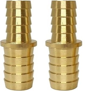 Raccord de tuyau en laiton poli AOL à basse pression, connecteur droit à barbillon, raccord égal OEM pour plomberie et alimentation en eau (en pouces) - Product Image 2