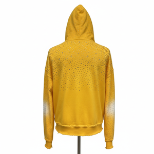 Sudadera con capucha personalizada para hombre con logotipo bordado con pedrería completa, cremallera personalizada, tejido grueso de 400 g/m², 100 % algodón, forro polar cómodo y transpirable. - Product Image 4