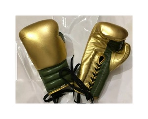 Guantes de Boxeo Personalizados con Logotipo, Estilo Mexicano, de Cuero Vacuno Genuino, con Cordones, Antideslizantes, Transpirables, que Absorben la Humedad, para Exteriores - Product Image 1