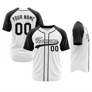 Maillot de baseball personnalisé pour homme, blanc et noir, manches courtes, nom de l'équipe 00 imprimé, évacuation de l'humidité, coupe régulière, toutes saisons - Product Image 6