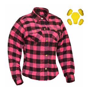 Pink Black Reinforced Aramid Fiber Shirt and High-Performance <b>Biker</b> Clothing with Lightweight Kevlar Moto <b>Jacket</b> Womens - Product Image 1