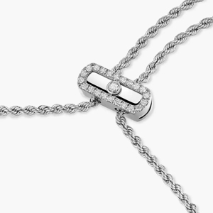 Luxury Women's Rhodium Plated Diamond <b>Choker</b> Necklace With Pave Lock Charms Party Jewelry - Product Image 3