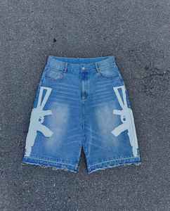 Pantalones cortos deportivos de secado rápido para hombre, para correr y hacer ejercicio, con estampado de línea de verano - Product Image 3