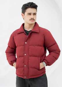 2026 New Arrival Winter Men's Canvas Puffer <b>Jacket</b> <b>Thin</b> Patchwork Polyester Fiber Filled <b>Waterproof</b> Breathable Long Sleeve - Product Image 4