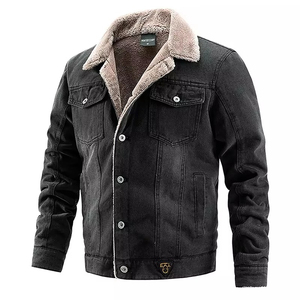 2025 Men's Distressed Ripped Fitted Leather Jacket Fur Details Quick Dry Breathable Full Sleeve All Seasons Wholesale Price - Product Image 3