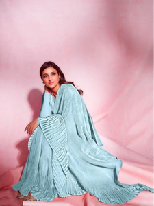 Elega Pink <b>Saree</b> <b>Women</b> Floor-Length Loose Fit Wedding Ethnic Wear India Pakistan Designer Bridal Party Elegant Style - Product Image 4