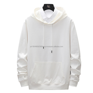 Sudaderas con capucha de algodón pesado de alta calidad para hombres, fabricantes, Sudadera de cuello redondo en blanco, sudadera para mujer - Product Image 1