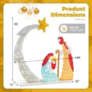 Decorazioni Natalizie da 1,5 m con Luci LED, Addobbi Festivi per Uso Interno ed Esterno - Product Image 4