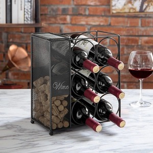 Support de présentation de vin en métal incurvé, élégant porte-bouteille unique pour bar - Product Image 3