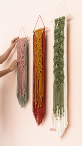 Ensemble de 3 tentures murales à motif floral multicolores, idéales pour le salon, la chambre et une décoration intérieure élégante, à usages polyvalents - Product Image 4