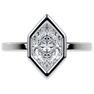 Esculpido Radiance Marquesa Forma Moissanite Diamante Solitario Anillo Elegante Compromiso Boda y Regalo - Product Image 1