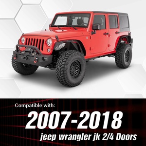 Kit d'extensions d'ailes avant/arrière en acier CZX 4 pièces style plat pour <span class=keywords><strong>Jeep</strong></span> <span class=keywords><strong>Wrangler</strong></span> <span class=keywords><strong>JK</strong></span>/JKU 2007-2018 Unlimited (2/4 portes) tout-terrain robuste 1 - Product Image 2