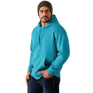 Custom <b>Men</b> <b>Plain</b> Oversized Fleece Teal Pullover <b>Hoodies</b> Heavyweight Cotton Kangaroo Pocket Hooded Sweatshirt Blank Winter Hoodie - Product Image 1