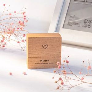 Personalized Wooden Pet <b>Keepsake</b> Urn Round <b>Memorial</b> <b>Box</b> Solid Wood Storage Case Tabletop Decoration - Product Image 5