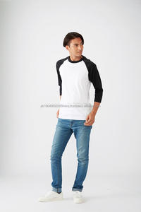 T-shirt en vrac à manches longues en gros de haute qualité Tee Raglan à manches longues impression personnalisée 100% coton, T-shirt pour hommes, coupe ample - Product Image 5