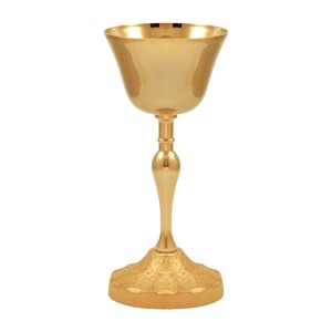 Cáliz Ciborio Dorado de Moda, Personalizado con Grabado, Hecho a Mano en Latón de Alta Calidad para Uso en Iglesias y como Regalo - Product Image 5