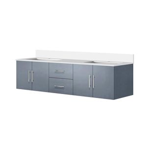 Grigio scuro 72 pollici. L X 22 Pollici Mobile Bagno Doppio con Top in Quarzo Bianco - Product Image 4