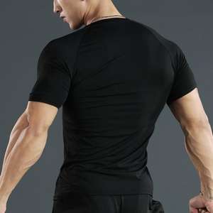 Camiseta Deportiva para Hombre, Corte Ajustado, Cuello Redondo, Tejido Elástico - Product Image 1