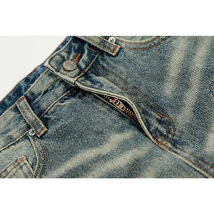 Pantalon en jean déchiré et usé pour homme, style streetwear décontracté, coupe moderne pour la mode quotidienne et le style urbain - Product Image 5