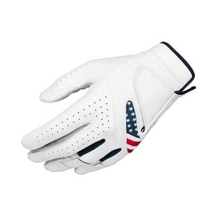 Gant de golf en cuir Cabretta blanc pour droitier, antidérapant, respirant, fermeture auto-agrippante, gaufré, à enfiler, pour homme, usage sportif - Product Image 4