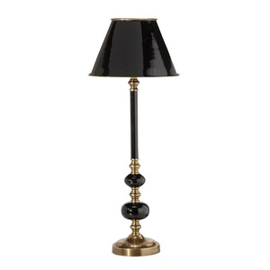 Elegant Modern Metal <b>Table</b> <b>Lamp</b> with Detailed Pierced Metal Shade and Glass Ball <b>Base</b> for Luxury Living Room Lighting - Product Image 1