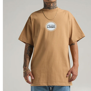 เสื้อยืดพรีเมียมแบบสั่งทำพิเศษ ทรงหลวม ผ้าคอตตอนหนา 260GSM เสื้อยืดเปล่าสำหรับผู้ชาย จำนวนมาก สั่งทำโลโก้ได้ เสื้อยืดทรงหลวมไหล่ตก - Product Image 1