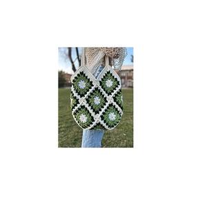 Bolso de mano de moda para mujer, tejido a crochet, hecho a mano con hilo de algodón, ideal para uso casual y compras, disponible para la venta. - Product Image 2