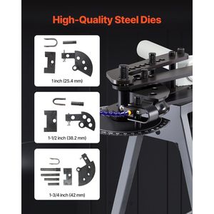 Cintreuse de tubes électrique 750W 6L Machine à cintrer les tuyaux et les tubes du cylindre hydraulique - Product Image 6