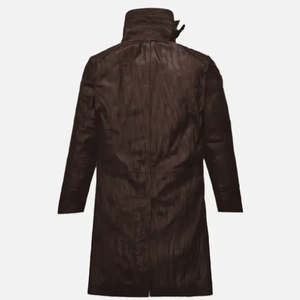 Manteau Trench Classique pour Homme en Cuir de Mouton Véritable Respirant de Haute Qualité, Imperméable, Design Vintage, Col Montant, Hiver Standard - Product Image 2