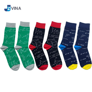 Fabricant de chaussettes personnalisées à motifs mathématiques, chaussettes à motifs scientifiques STEM, marque privée, vente en gros, usine - Product Image 2