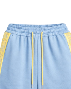 Pantalones Cortos de Baloncesto para Hombre, Color Azul Claro y Amarillo, Transpirables, de Secado Rápido, para Deportes, Gimnasio, Entrenamiento, Correr, Fabricante OEM Personalizado - Product Image 4