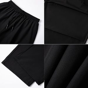 Pantalones Cargo Harem Negros para Hombre, Cintura Elástica, Múltiples Bolsillos, Estilo Urbano, Corte Holgado, Transpirables, Ecológicos y Ligeros - Product Image 6
