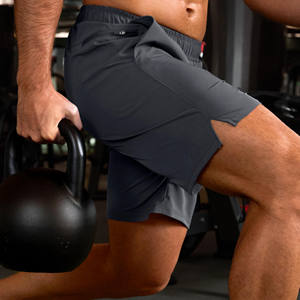 กางเกงวิ่งขาสั้นสำหรับผู้ชาย ชุดออกกำลังกาย กางเกงครอสฟิต กางเกงออกกำลังกาย กางเกงกีฬาวิ่ง มีกระเป๋าซิปด้านข้าง กางเกงวิ่งขาสั้นผู้ชาย - Product Image 3