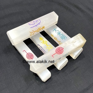 Chakra Bộ Sưu Tập Từ Ấn Độ Đầy Màu Sắc Selenite Tháp Khắc Reiki Chữa Bệnh Đá USAI Đá Quý Khắc Tình Yêu Phong Cách Bán Buôn - Product Image 1