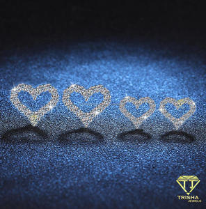 Heart Shape Moissanite Diamond <b>Stud</b> Earrings 925 Sterling <b>Silver</b> Luxury Fine Jewelry For Women Gift - Product Image 1