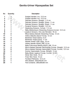Set de Instrumentos Quirúrgicos Urológicos de Acero Inoxidable para Hipoespadias Urinarias Genitales, Certificado CE, Kit de Grado Hospitalario - Product Image 6