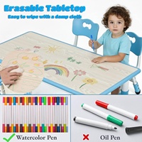 Ensemble de table et chaises en plastique Montessori pour tout-petits, réglables, écologiques, meubles de sécurité pour enfants, pour l'école maternelle, la garderie