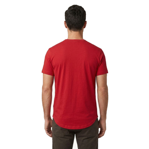 T-shirt en jersey à ourlet incurvé pour homme, haute qualité, été, col rond, manches courtes - Product Image 4