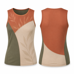Débardeur dos nageur MEGAMAPLE pour femme, coloris dégradés, séchage rapide, tricoté, imprimé par transfert thermique, col rond, polyester - Product Image 1