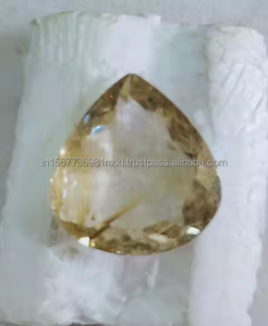 100% cabujón de corte de cuarzo rutilo dorado Natural, piedra preciosa cortada de alta calidad para la fabricación de joyas, mayorista de piedras preciosas sueltas - Product Image 6