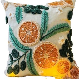 Cojín de Algodón Tejido de Textura Premium, Tela Suave y Transpirable con Estampado, Elegante Almohada Decorativa para Dormitorio Principal, Sofá y Cama - Product Image 3