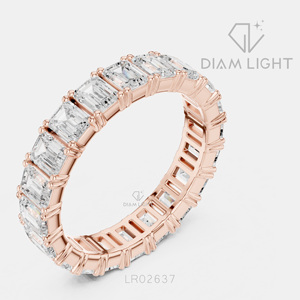 Bague de fiançailles en or blanc 14 carats avec diamant de laboratoire certifié IGI, taille émeraude 2,98 carats, bijoux fins - Product Image 4